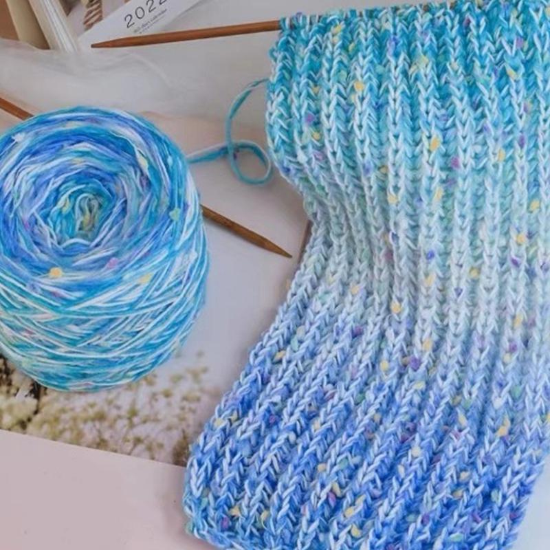 One Ball Rainbow Candy Wool Hand Knitting Mohair New Icelandic Wool Gradient Colour Thick Wool Yarn Scarf Diy Hand Mixed Yarn