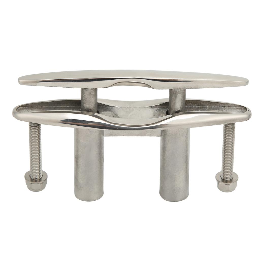 6in Pull Up Boat Cleat 316 Stainless Steel Heavy Duty Marine Dock Cleat with Locknuts for Yacht