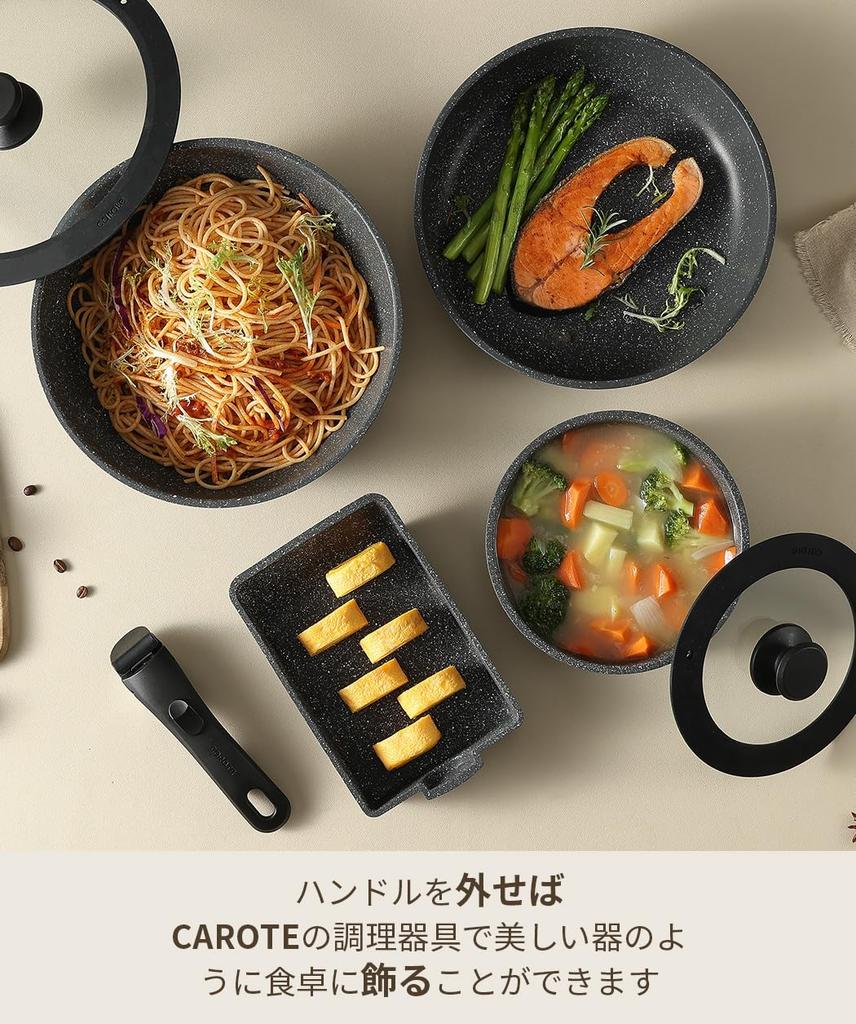 Ручка CAROTE Ручка для сковородок и кастрюль Простая в установке ручка Черная