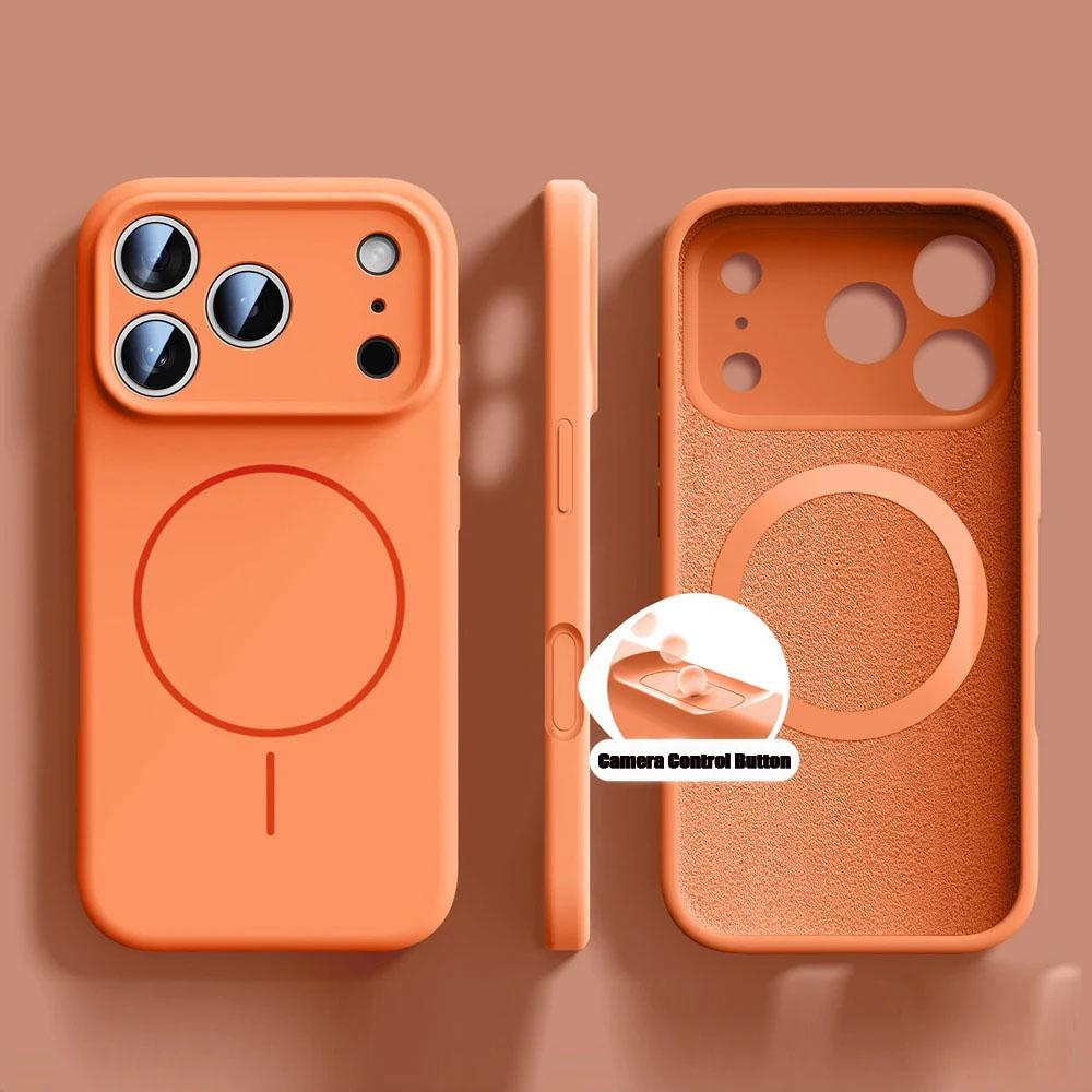 Для Magsafe Чехлы из жидкого силикона для телефона Для iPhone 17 16 15 14 13 12 Pro Max 16 Plus Air Case Магнитная крышка для беспроводной зарядки