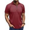 Men's Short Sleeved Knitted T-shirt Top With Round Neck Ribbed Pullover