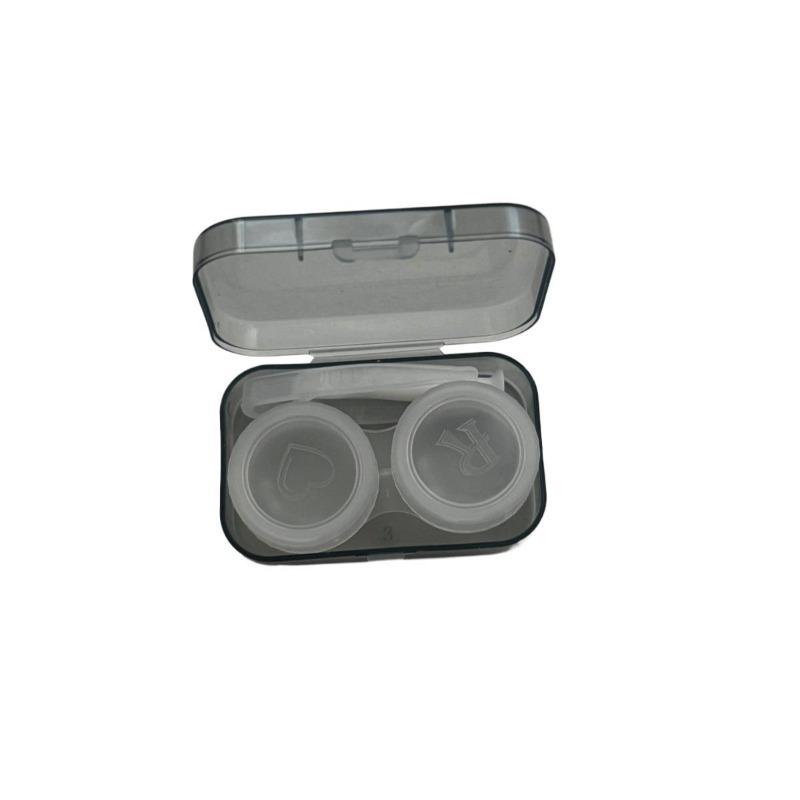 Plastic Contact Lenses Case with Tweezers New Transparent Contact Lens Box Women Travel Colored Contacts Storage Container Box