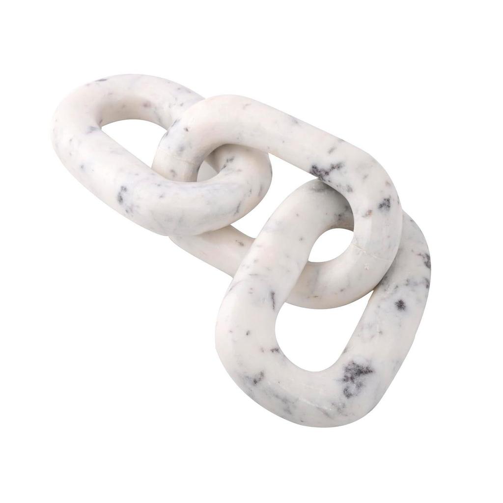 Elegant Marble Chain Link Knot- Modern Coffee Table Decor Items- Bookshelf Home Decor, Table Decorations for Living Room