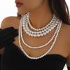 Baroque Multi-Layer Pearl Choker: Stylish European & American Inspired Necklace for Women