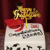 Acrylic Congrats Cake Topper Black Gold Bachelor Hat Cap Cake Decoration  Graduation Party