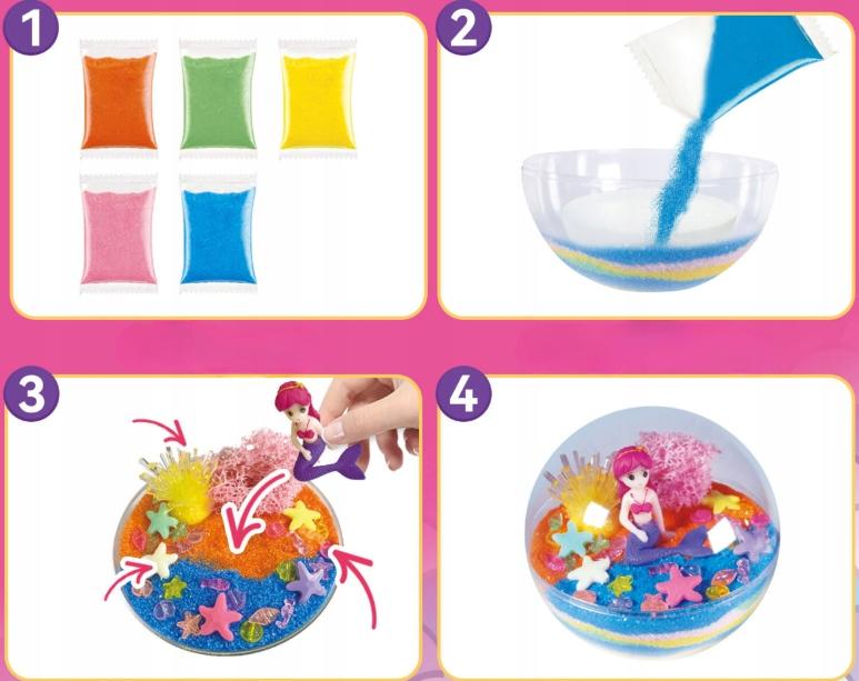 LED Crystal Growing Creative Educational Kit Aquarium Mermaid Chemist