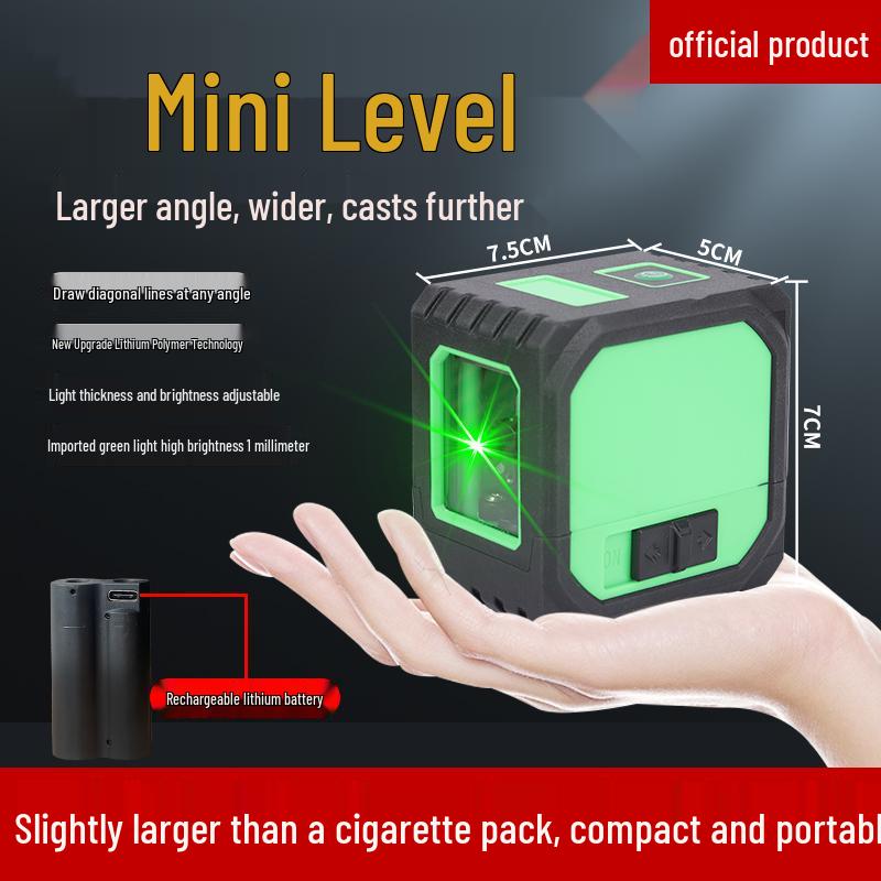 Compact Green Light Precision Infrared Line-Drawing Level for Home Use