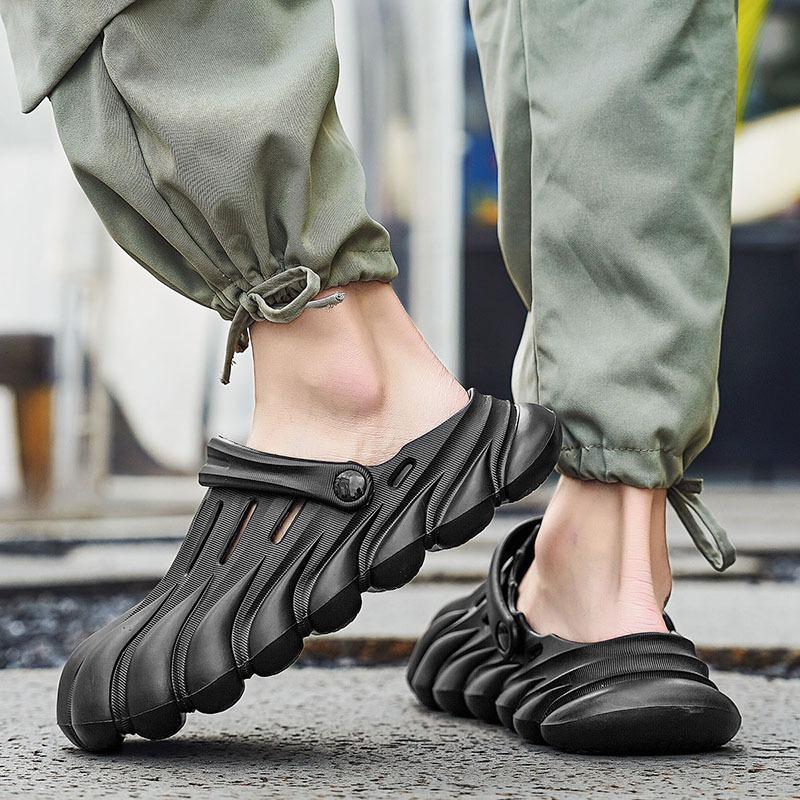 Fashion Kidmi Trendy Men's Slippers Summer Men Shoes Men's Flat Sandals EVA Waterproof Beach Cloud Slippers Casual House Bathroom Slides