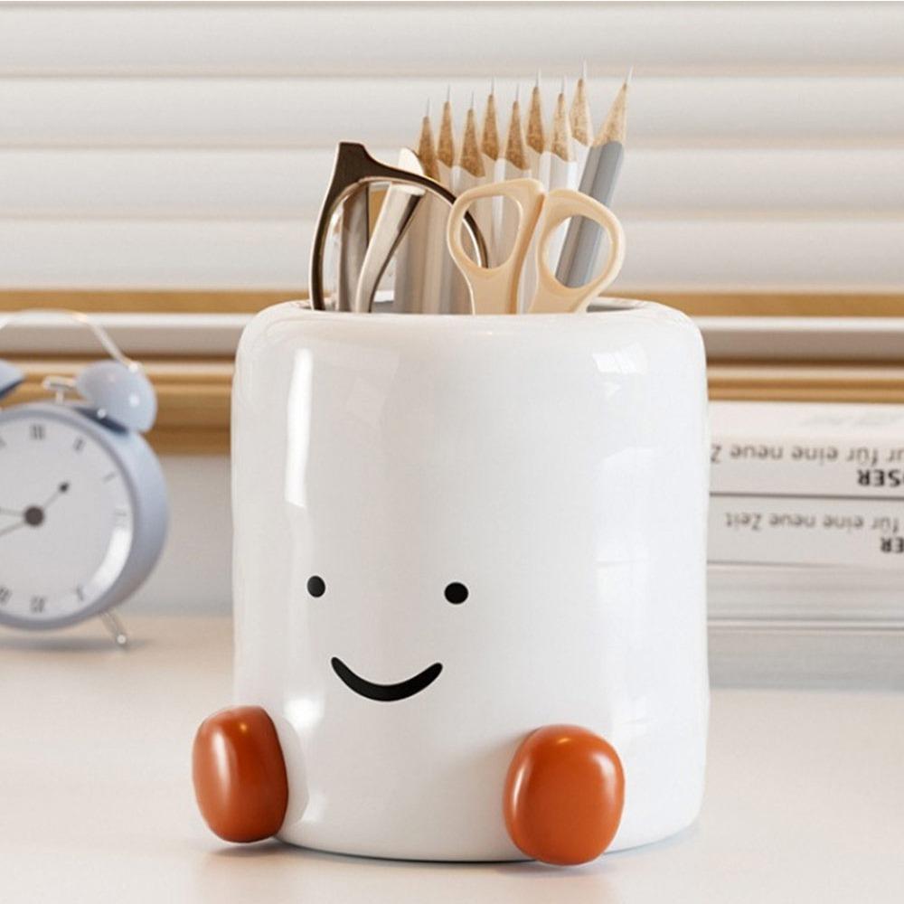 Cartoon Desktop Pen Holder Large Capacity Remote Control Storage Box for Students Gift