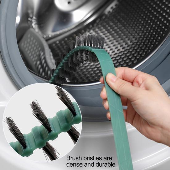 Washing Machine Cleaning Brush 360 Degree Curling Anti-break Detachable Drum Washing Machine Crevice Brush Cleaning Tool Stiff Dense Bristle