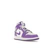 Детские кроссовки Air Jordan 1 Mid GS Purple Venom белые DQ8423-511