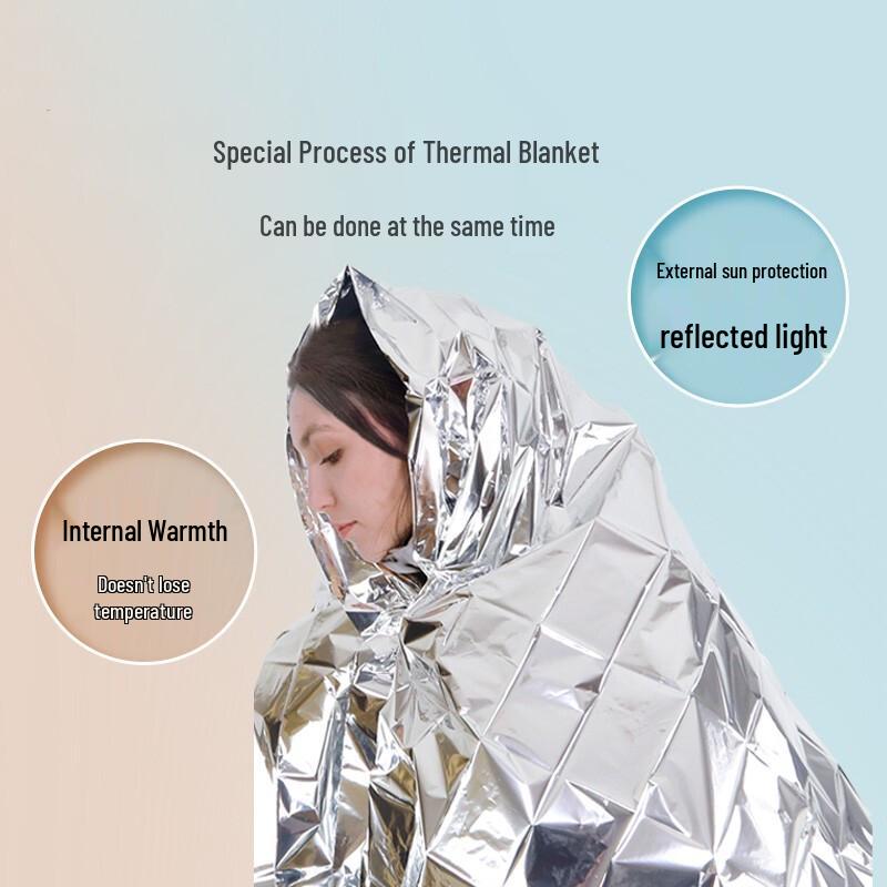 JAJALIN Outdoor Emergency Thermal Survival Blanket