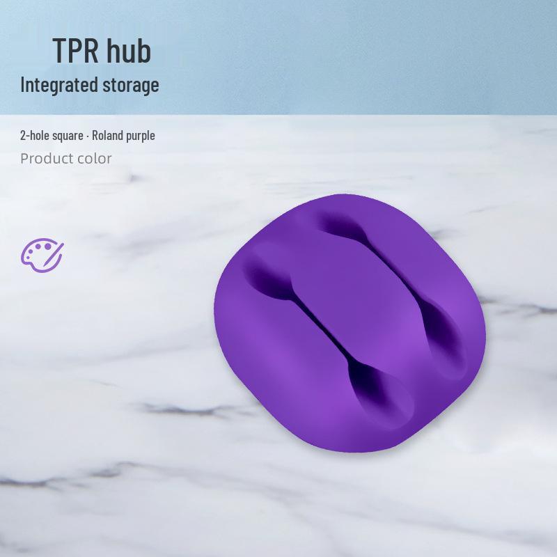 Multi-Hole Self-Adhesive Cable Organizer and Power Cord Holder