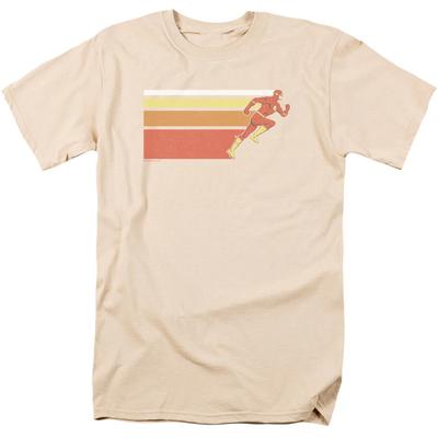 Мужская футболка Dc Flash Flash Retro Bars Кремовая Официально лицензированная