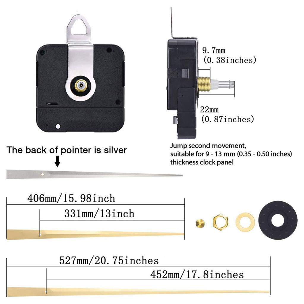 Ремонт бытовых кварцевых часов, часовая, минутная, секундная стрелка для самостоятельного ремонта бесшумных больших настенных часов, детали часов