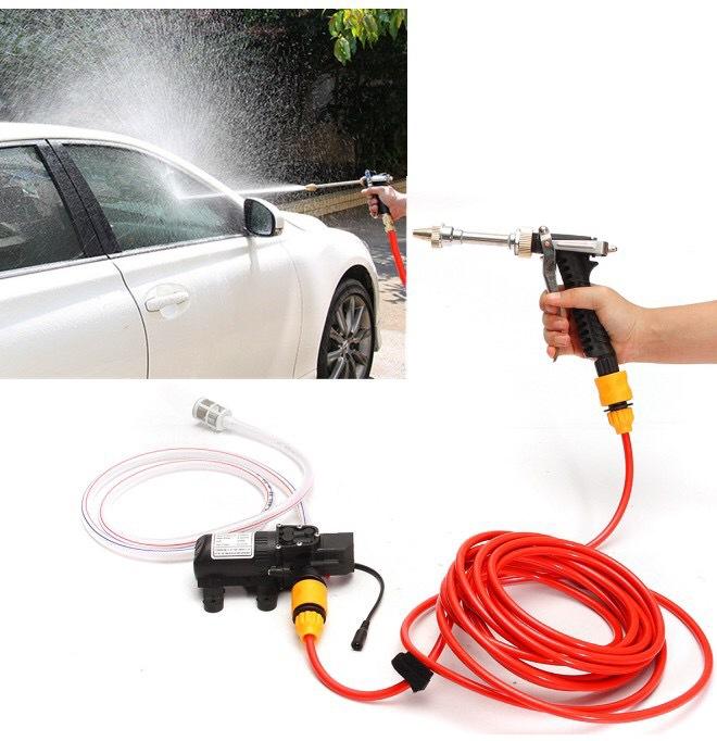 Portable Car Washer Pump 12V High Pressure Automobiles Washing Machine Kits Mini Electric Water Gun with Over-current Protection