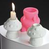 Mushroom Candle Holder Silicone Mold DIY Cement Gypsum Pouring Epoxy Mold for Car Aromatherapy Mould Home Ornament