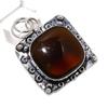 Natural Honey Topaz Gemstone Handmade 925 Sterling Silver Pendant 1.89" B1s26