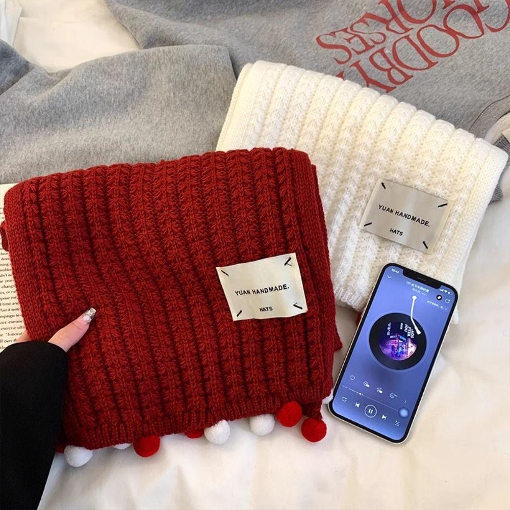 Keep Warm Knit Scarf New Year's Neckerchief New Cross Scarf Women