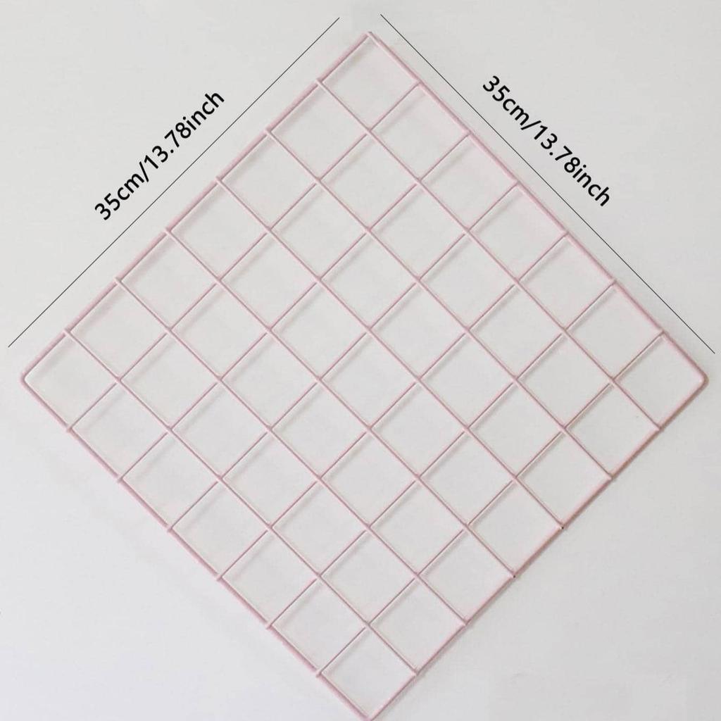 1pcMetal Hanging Shelf Art Grid Photo Wall Mounted Decor Iron Wire Board Room Hanging Party Decor Bedroom Birthday Wedding Decor