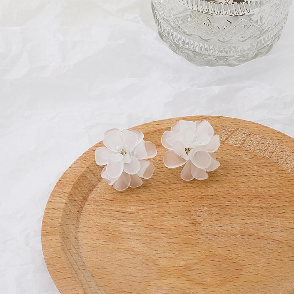 Весенние милые корейские женские серьги-гвоздики из смолы женские ювелирные изделия серьги-цветы акриловый цветок