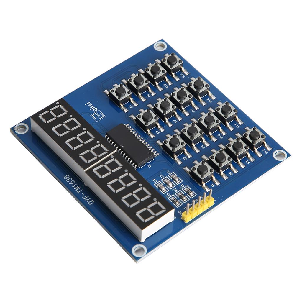 TM1638 3 Wire MCU Control 8 Bit LED 16 Keys Keyboard Scanning and Display Module for Arduino