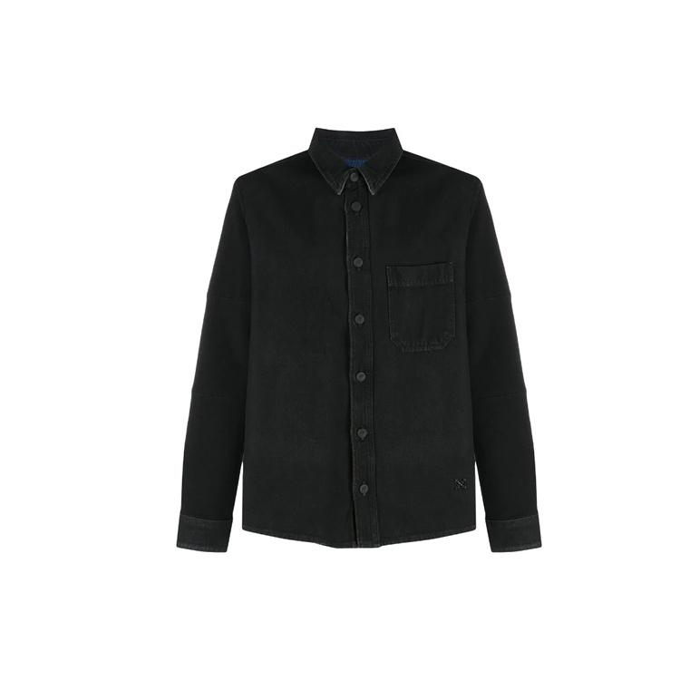 Off-White Arrows Arrow Pattern Denim Shirt Ordinary Version Black Men's OMYD020E20DEN0011049