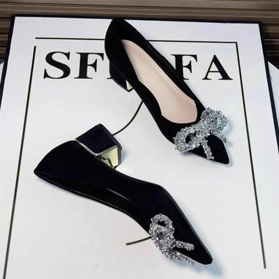 Женские туфли-лодочки с острым носком, с бриллиантовой пряжкой, свадебные, для вечеринки, обувь для подружек невесты, модная женская обувь, английский стиль, сексуальные высокие каблуки, женская