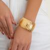 Exaggerated Punk Metal Wide Bangles Adjustable Opening Bangles Vintage Arm Bracelet Jewelry Steampunk Perfect for Women