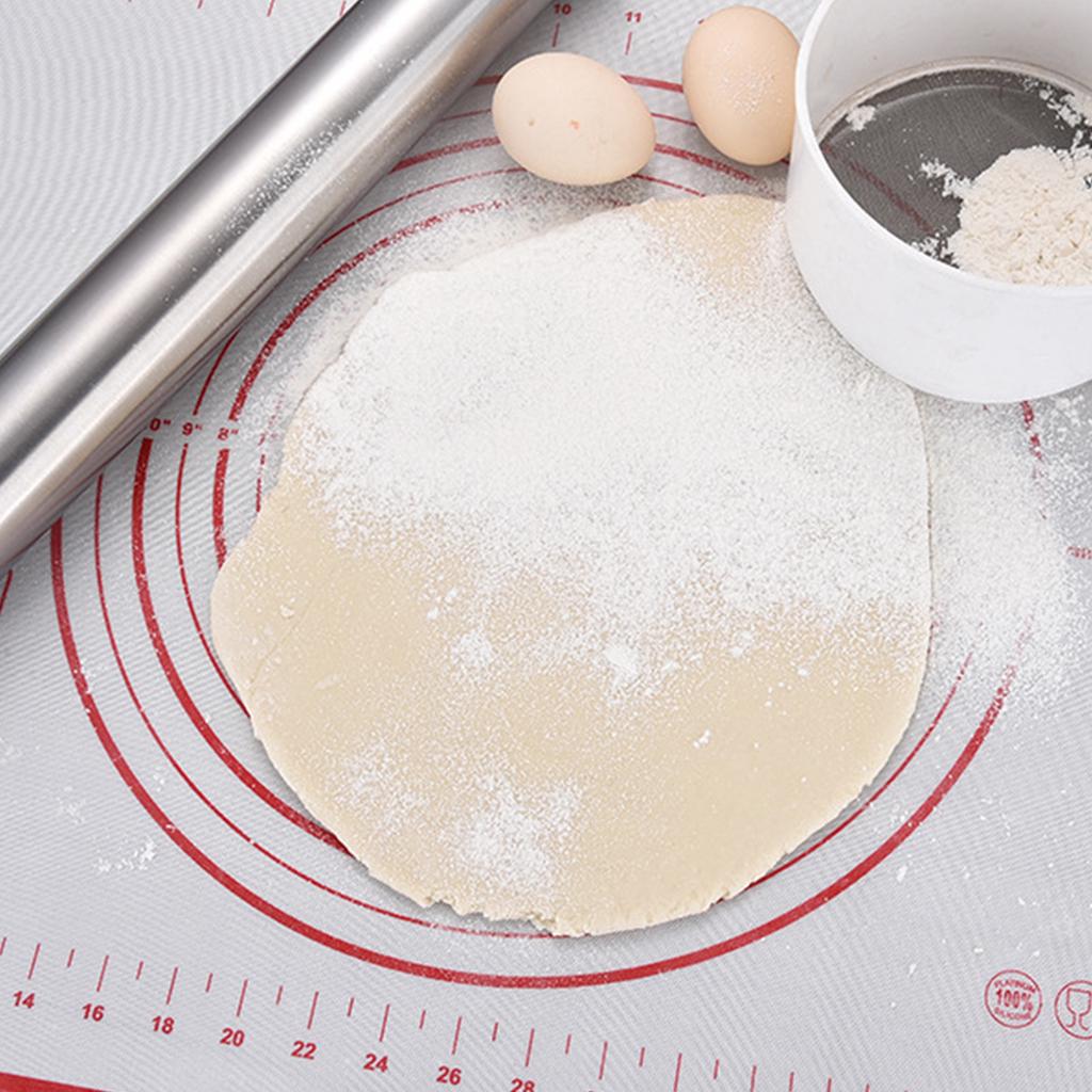 Adjustable Rolling Pins Silicone Pastry Mat for Baking Pizza Dough Pie Pastries Cookies Pasta Stainless Steel Kitchen Utensils Kitchen Gadgets
