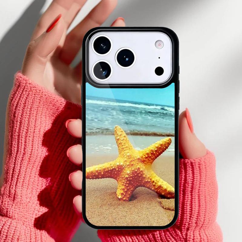 Морская звезда на пляже Чехол для телефона для iPhone 17 16 15 14 13 Pro Max Задняя крышка для 12 11 Pro Coque