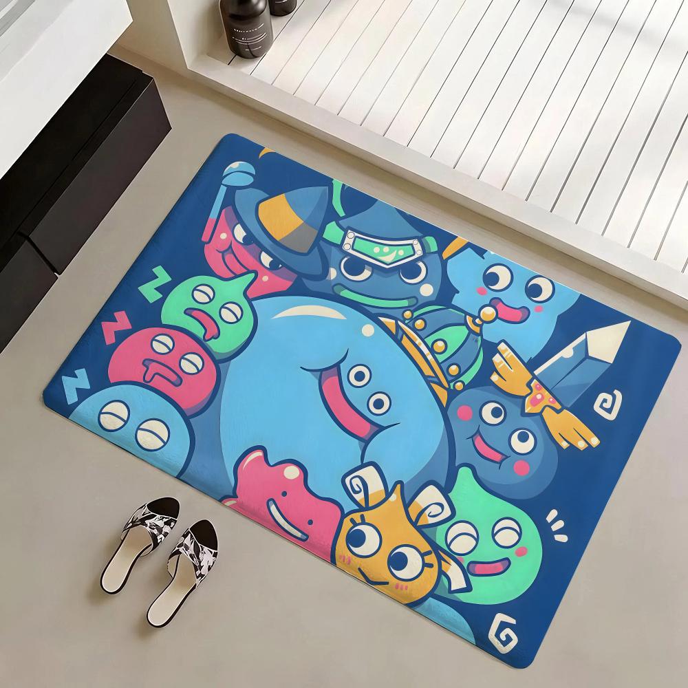 Коврик для пола Morimori Dragon Quest, Эко-фланель, Коврик для двери, Нескользящий, Без запаха, Для помещений, Мягкий, Короткий ворс, Ковер для пола