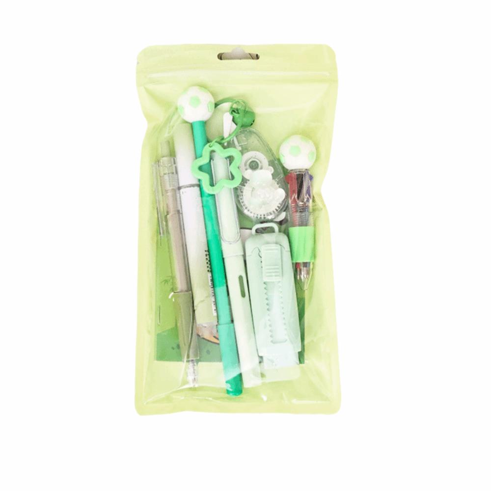 Cartoon School Stationery Set 6 Color Pens Cartoon Stationery Set for Primary School