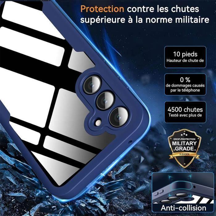Coque 360 -BOOLING - pour Samsung Galaxy A35 5G - Protection Intégrale - Anti-Rayures - Bleu