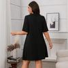 Women's Polo Neck Dress Casual Shawl Dress