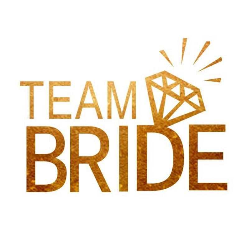 10 шт., золотые наклейки для татуировок Team Bride Tribe, девичник, девичник, подружка невесты, свадебный душ, принадлежности для будущей невесты