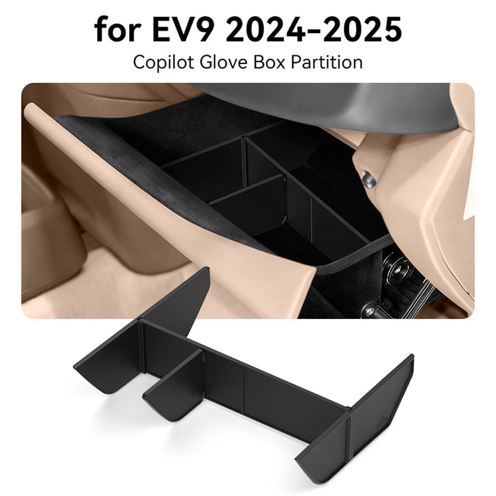 Разделитель для перчаточного ящика для Kia Ev9 2025-2025 Органайзер-разделитель для перчаточного ящика Разделительные пластины Вставка для хранения Разделитель Аксессуары J4z1