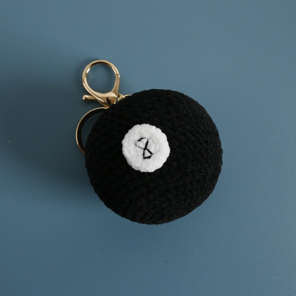 Billiards Rugby Knitting Basketball Keychain Handmaking Sport Ball Pendant Backpack