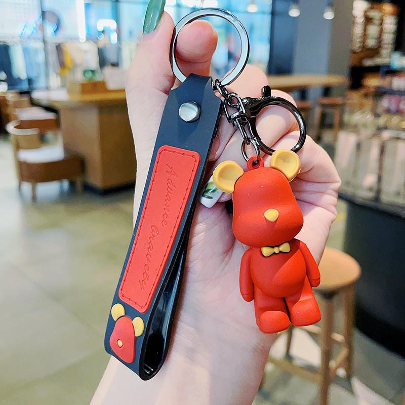 Уникальный брелок Медведь Диджей из смолы, мультяшное украшение для особых случаев, вечеринок и