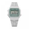 Casio A168wa 3aydf  A168wa 3a Цифровые Квадратные Винтажные Ретро Общественные Металлические Часы