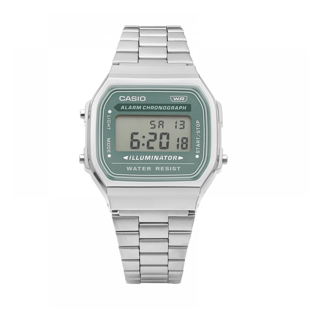 Casio A168wa 3aydf  A168wa 3a Цифровые Квадратные Винтажные Ретро Общественные Металлические Часы