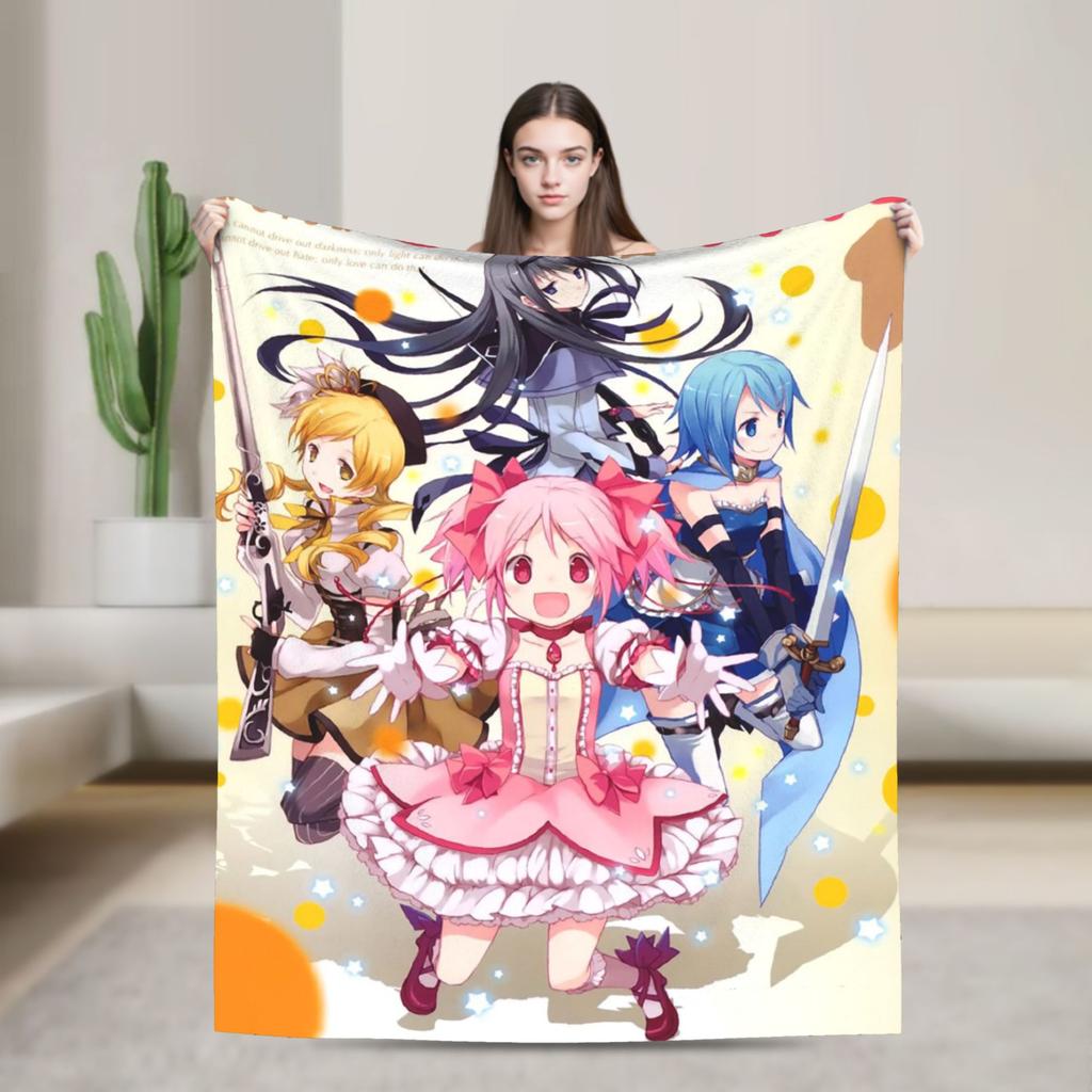 Mahou Shoujo Puellas Magis Madokas Magicas Blankets Sayaka Miki Flannel Awesome Warm Throw Blanket for Coverlet Textile Decor