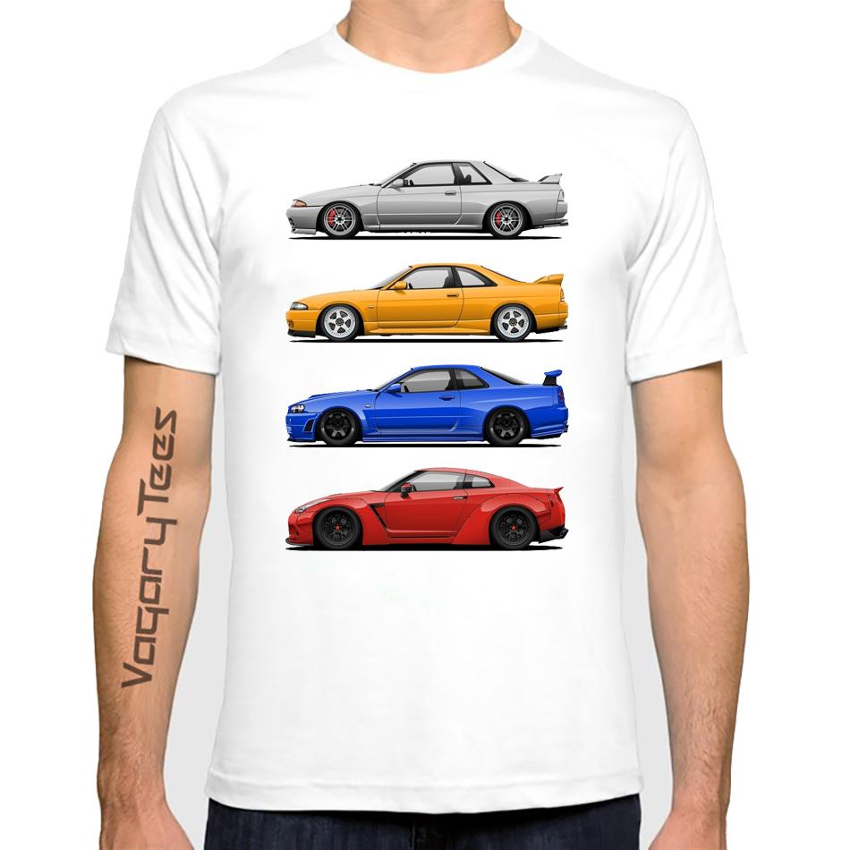 Skyline Car Gtr Generation Print T Shirt Men Hip Hop Casual Streetwear Boy T-shirt Man Tshirt Tops Male Clothes