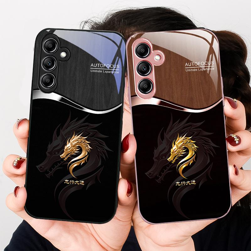 Градієнтний Золотий Дракон Для Samsung A20 30 22 23 24 25 26 31 32 A33 34 35 42 50 51 52 53 54 55 56 70 71 72 73 скляний чохол для телефону