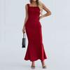 Women's New Style Pit Strap Strap Strap Long Slim Temperament Banquet Backless Dress Dress