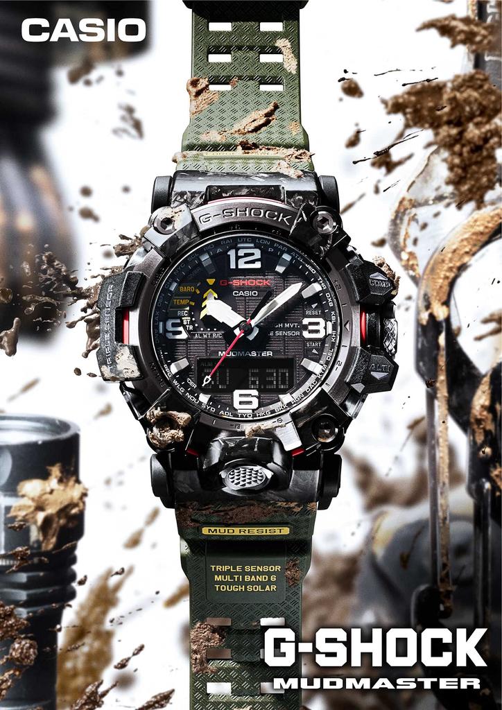 Casio MUDMASTER Солнечные часы Зеленые G-Shock Радиоуправляемые GWG-2000-1A3JF Мужские