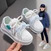 Milky Fufu Spring/Autumn Children's White Skate Shoes - Cute, Versatile, and Comfortable with Thick Soles