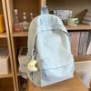 Ins Style Simple Backpack Students High-value Solid Color Large Capacity School Bag Multi-functional Excursion Bag