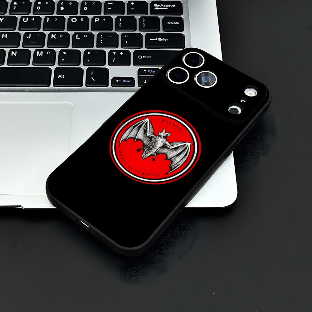 Чехол для телефона B-Bacardi для iPhone 17 Air 16 E Pro Max 15 14 13 Mini 12 Pro 11 Max Plus Черный Мягкий