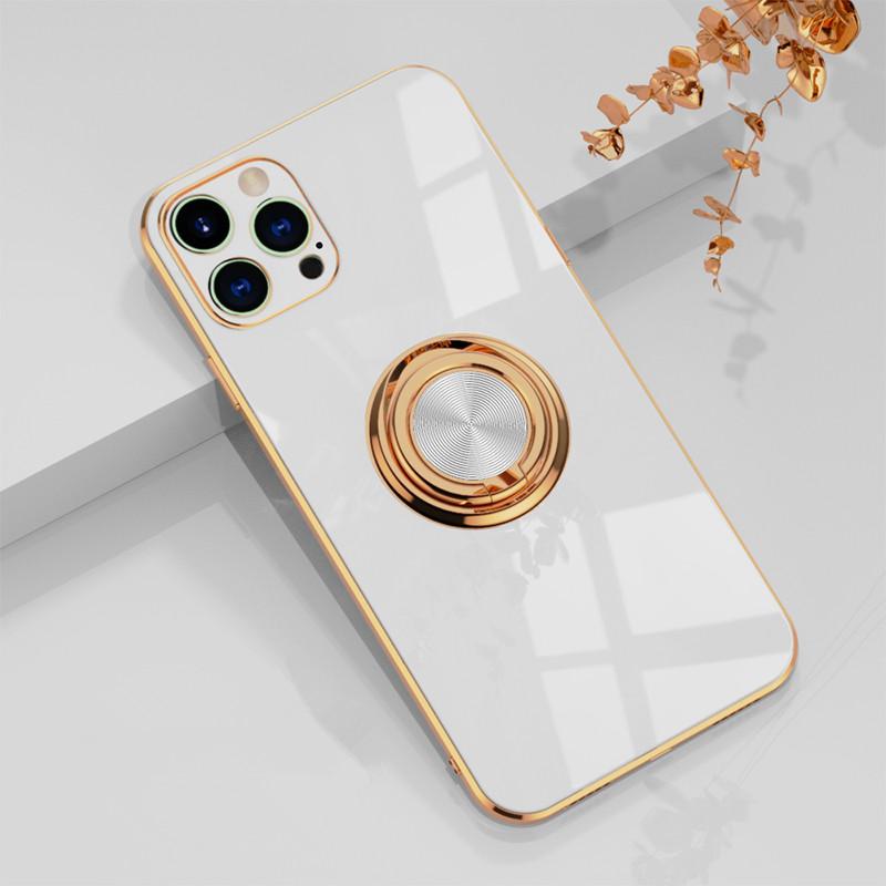 Мягкий квадратный чехол для телефона iPhone 11 12 13 14 15 Pro Max XS X XR 7 8 Plus SE мини-подставка с кольцом силиконовый противоударный чехол